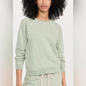 THE GREAT Shrunken Sweatshirt Heathered Bright Pine Sz 0 XS ~ NWT!
